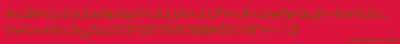 After Party Font – Brown Fonts on Red Background