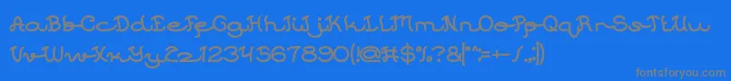 After Party Font – Gray Fonts on Blue Background