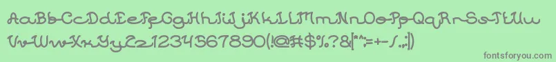 After Party Font – Gray Fonts on Green Background