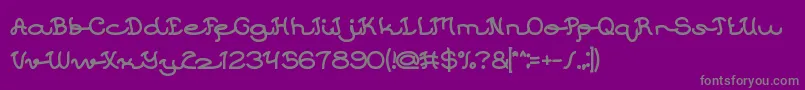 After Party Font – Gray Fonts on Purple Background