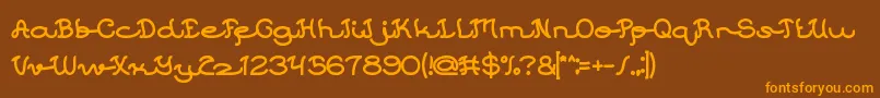 After Party Font – Orange Fonts on Brown Background