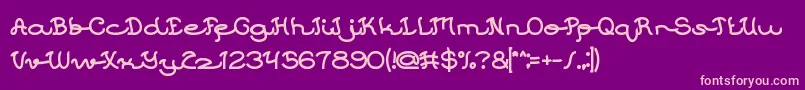 After Party Font – Pink Fonts on Purple Background
