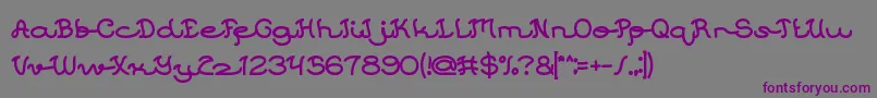 After Party Font – Purple Fonts on Gray Background