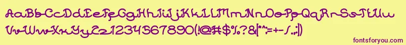 After Party Font – Purple Fonts on Yellow Background