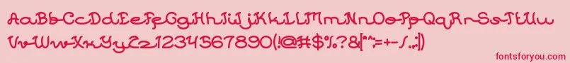 After Party Font – Red Fonts on Pink Background