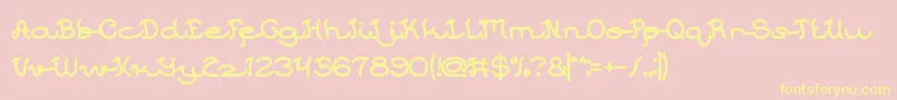 After Party Font – Yellow Fonts on Pink Background