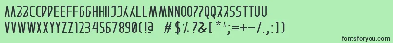 AFTERAIN Font – Black Fonts on Green Background