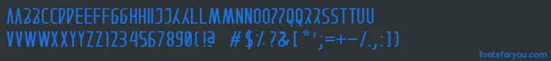AFTERAIN Font – Blue Fonts on Black Background