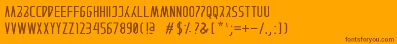 AFTERAIN Font – Brown Fonts on Orange Background