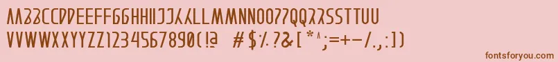AFTERAIN Font – Brown Fonts on Pink Background