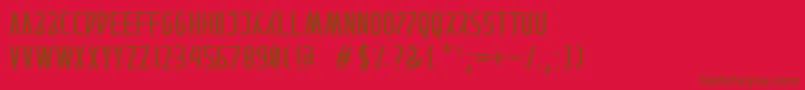 AFTERAIN Font – Brown Fonts on Red Background