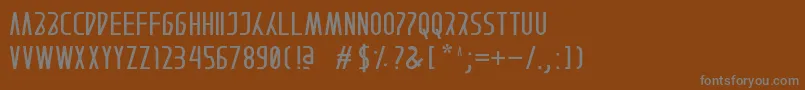 AFTERAIN Font – Gray Fonts on Brown Background
