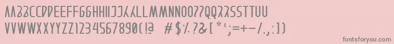 フォントAFTERAIN – ピンクの背景に灰色の文字