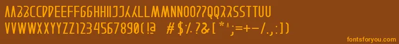 AFTERAIN Font – Orange Fonts on Brown Background