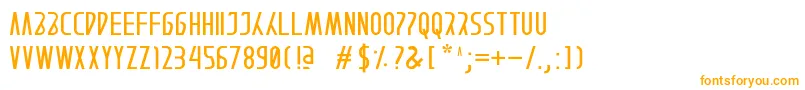 AFTERAIN Font – Orange Fonts on White Background