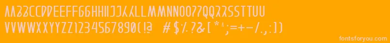 AFTERAIN Font – Pink Fonts on Orange Background