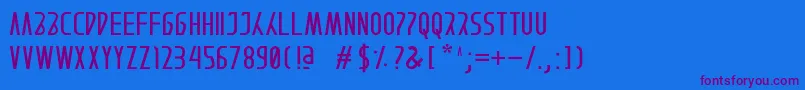 AFTERAIN Font – Purple Fonts on Blue Background