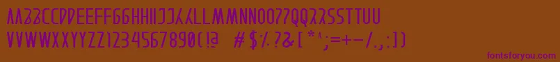 AFTERAIN Font – Purple Fonts on Brown Background