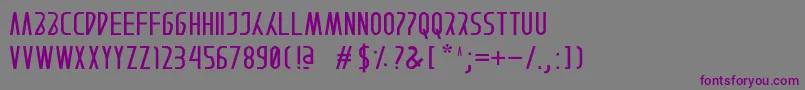 Шрифт AFTERAIN – фиолетовые шрифты на сером фоне