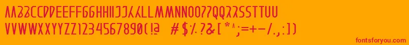 AFTERAIN Font – Red Fonts on Orange Background
