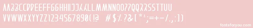 AFTERAIN Font – White Fonts on Pink Background