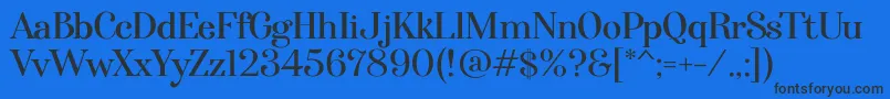Afterglow Regular Font – Black Fonts on Blue Background