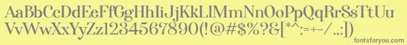 Afterglow Regular Font – Gray Fonts on Yellow Background