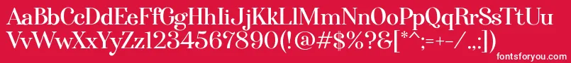 Afterglow Regular Font – White Fonts on Red Background