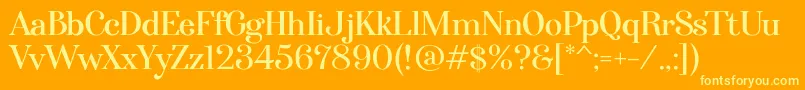 Afterglow Regular Font – Yellow Fonts on Orange Background