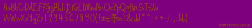 Шрифт Qokijo – коричневые шрифты на фиолетовом фоне