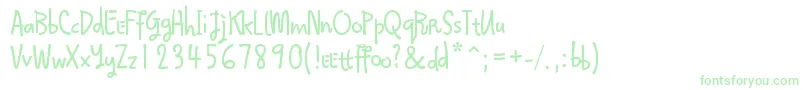 Qokijo Font – Green Fonts on White Background