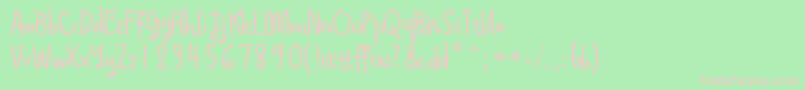 Qokijo Font – Pink Fonts on Green Background