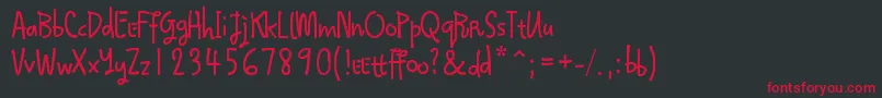 Qokijo Font – Red Fonts on Black Background