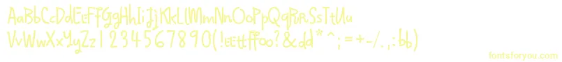 Шрифт Qokijo – жёлтые шрифты