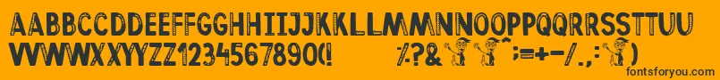 Afterhours Font – Black Fonts on Orange Background