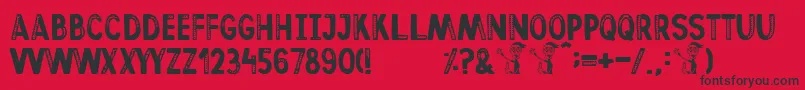 Afterhours Font – Black Fonts on Red Background