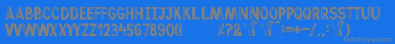フォントAfterhours – 青い背景に灰色の文字