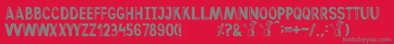 Afterhours Font – Gray Fonts on Red Background