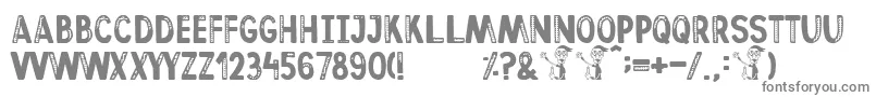 Afterhours-fontti – harmaat kirjasimet valkoisella taustalla