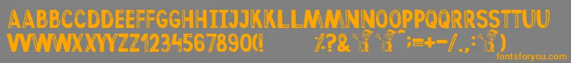 Więcej informacji o czcionce Afterhours Czcionka Afterhours – pomarańczowe czcionki na szarym tle
