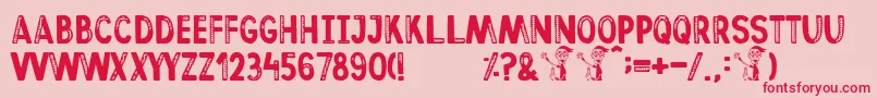 Afterhours Font – Red Fonts on Pink Background