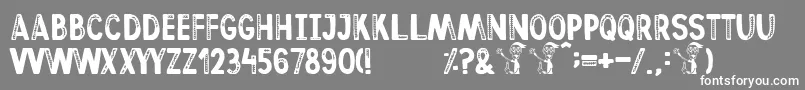 Afterhours Font – White Fonts on Gray Background