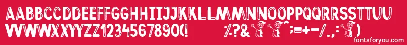Afterhours Font – White Fonts on Red Background