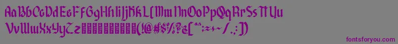Шрифт Afterkilly – фиолетовые шрифты на сером фоне