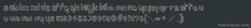 フォントaftermath – 黒い背景に灰色の文字