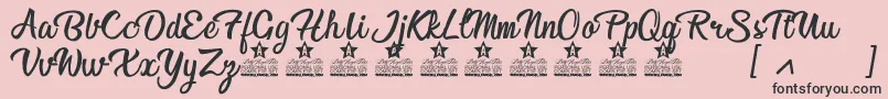 Afternoon in Stereo Personal Use Font – Black Fonts on Pink Background