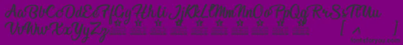 Afternoon in Stereo Personal Use Font – Black Fonts on Purple Background