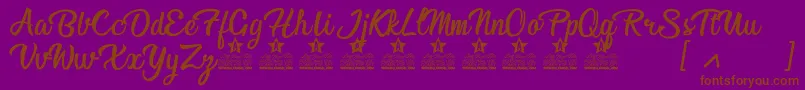 Afternoon in Stereo Personal Use Font – Brown Fonts on Purple Background