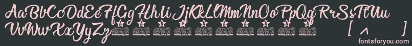 Afternoon in Stereo Personal Use Font – Pink Fonts on Black Background