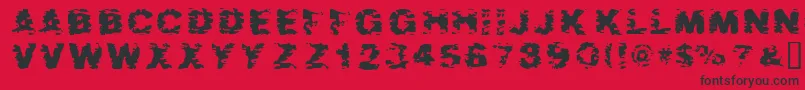 AFTES    Font – Black Fonts on Red Background